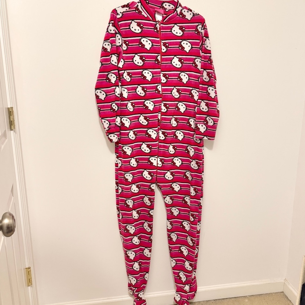Hello Kitty Pink Onesie Size Large Women’s Pajama Cozy